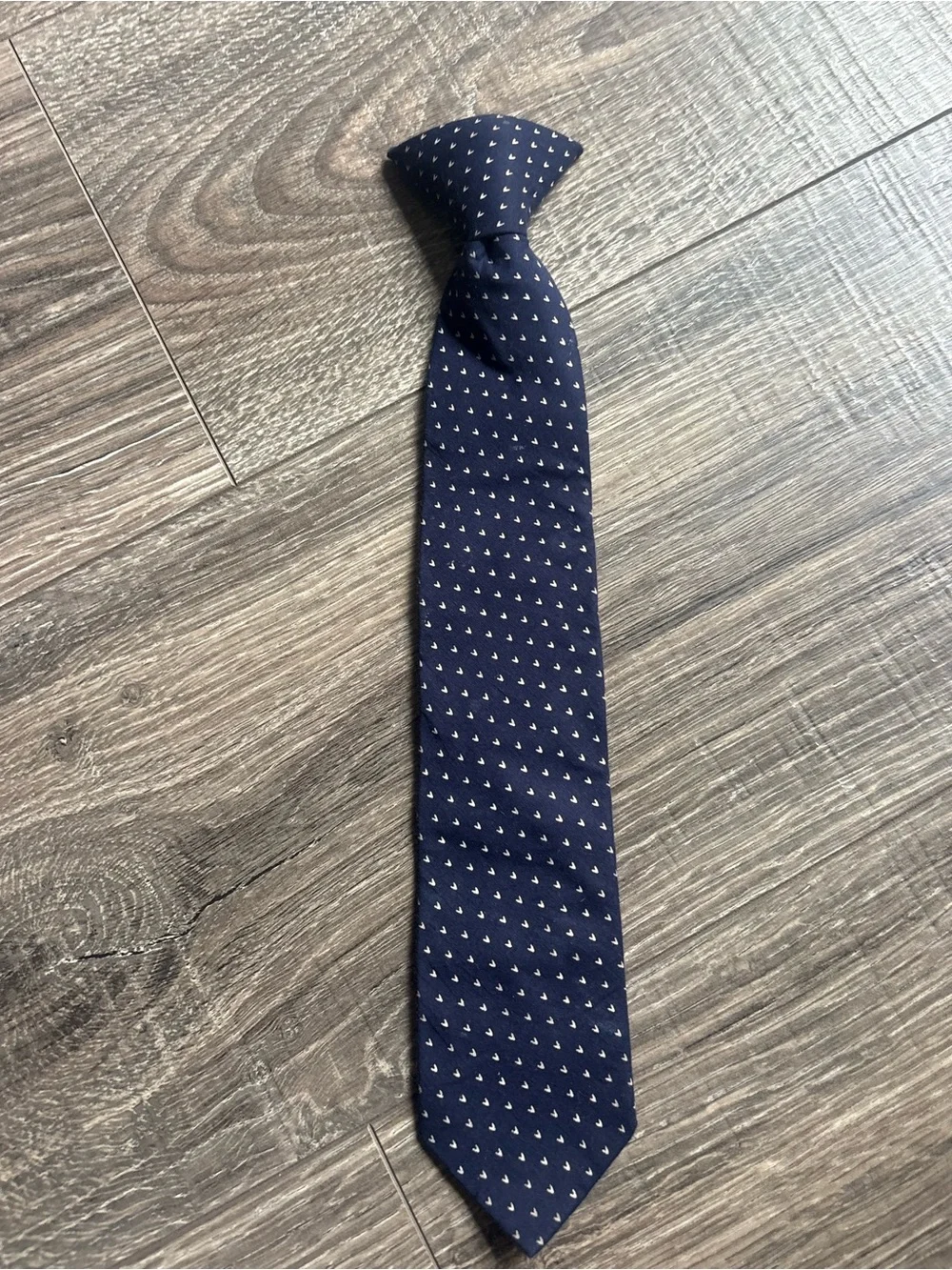Kids Navy Polka Dot Tie
